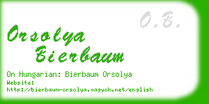 orsolya bierbaum business card